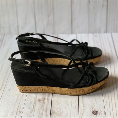 vintage prada wedges|Prada wedges heels.